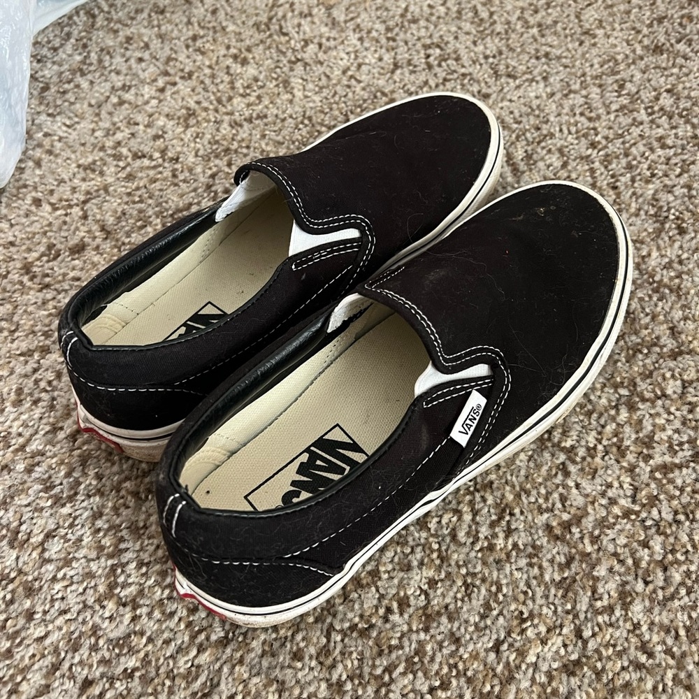 Black vans, size 7